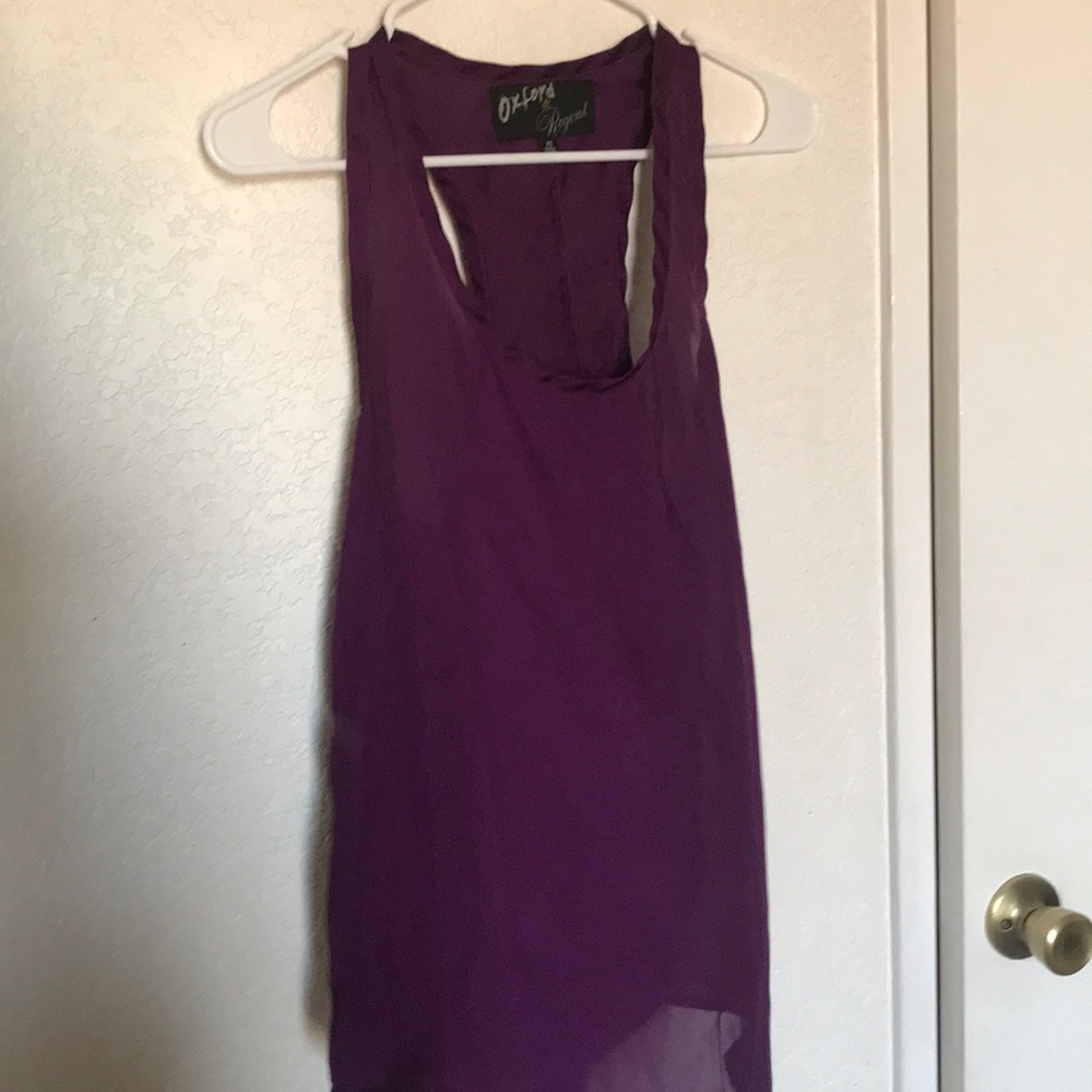 Sheer purple blouse
